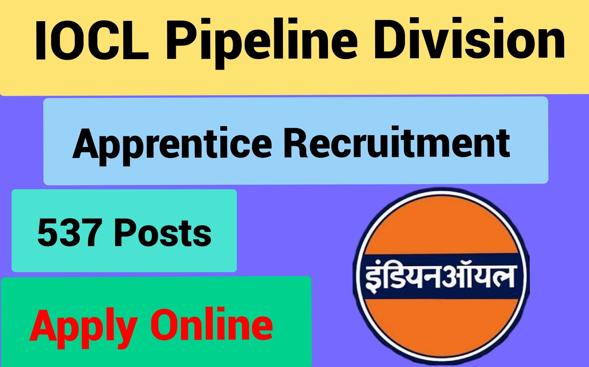 IOCL Pipelines Division Apprentice Recruitment 2025